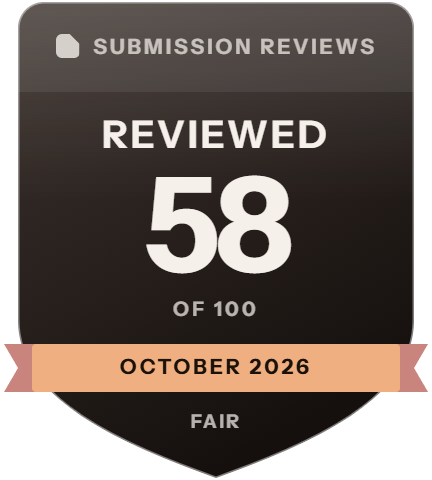 BetaList: rank 5 of 6, 58 of 100 on Submission Reviews
