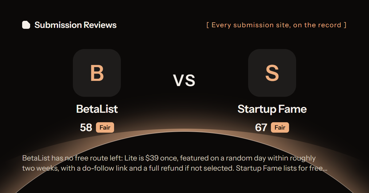 BetaList versus Startup Fame