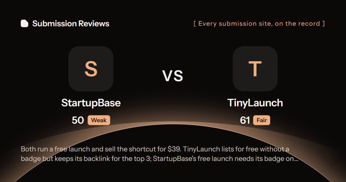 StartupBase versus TinyLaunch